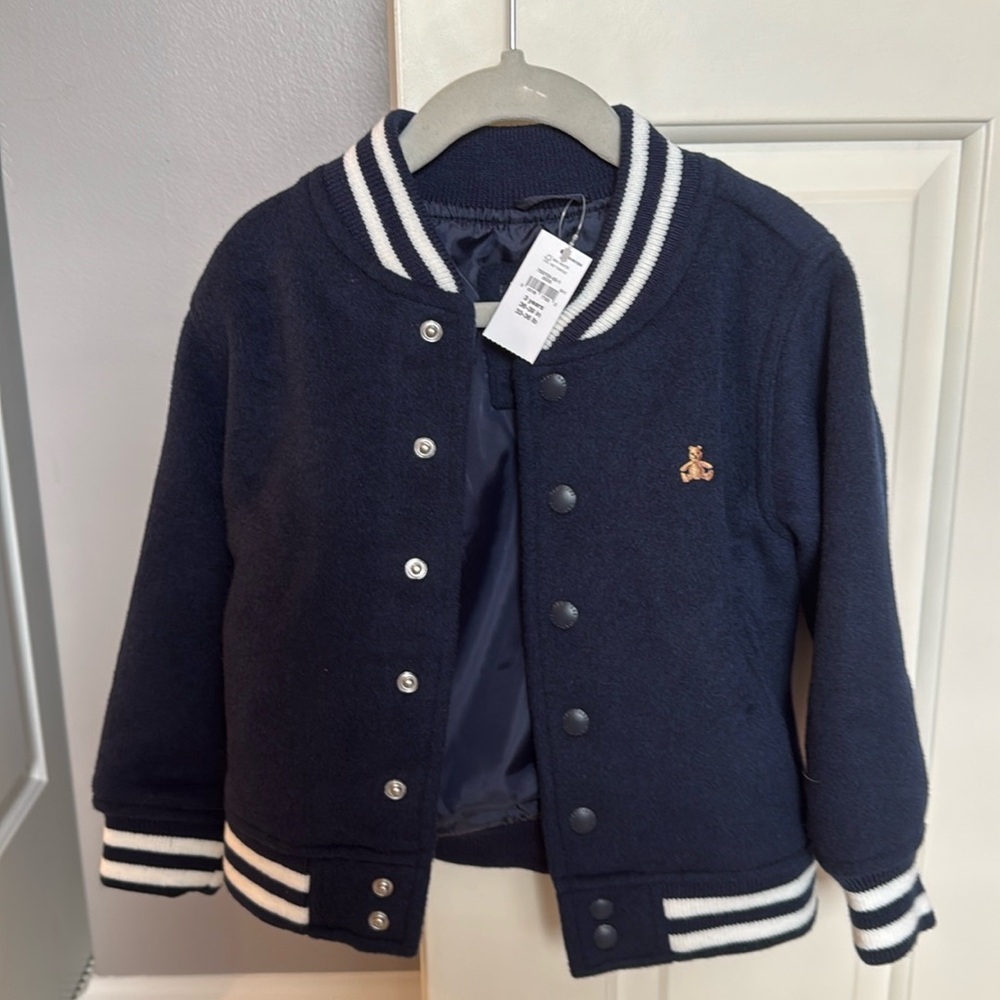 Baby Gap Teddy Bear Varsity Jacket- NWT